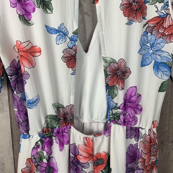Crystal Sky flower open back maxi dress size 7 - Picture 8 of 11